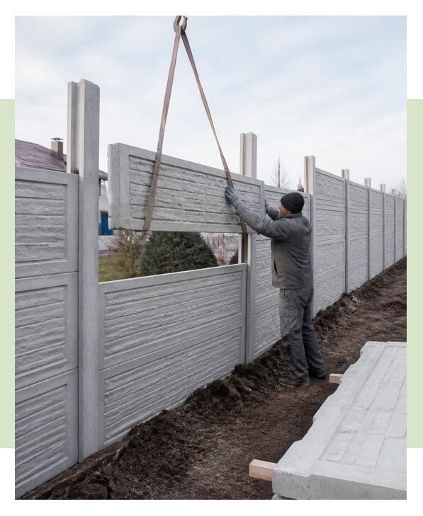 Монтаж еврозабора бетонного в Набережных Челнах по цене от 1219 р. | ЗаборЭксеперт-Нбр